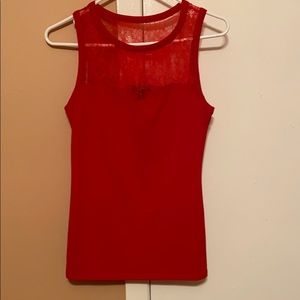 Express Sexy Red Lace Tank Top